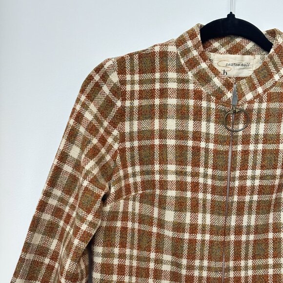Vintage 60s Plaid Mod Jacket - Picture 2 of 5